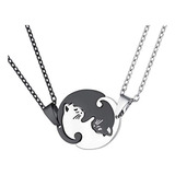 Generic Collar Parejas Con Colgante De Gato Yin Y Yang Amor