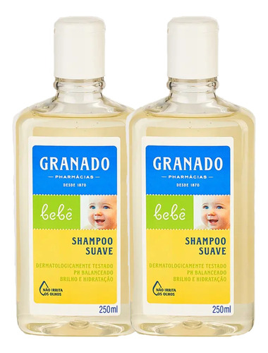 Kit Shampoo Granado Bebê Infantil Tradicional 250ml