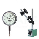 Reloj Comparador Con Base Magnetica Insize Kit