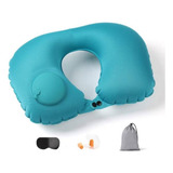 Kit De Almohada De Viaje Inflable + Antifaz + Tapa Oidos