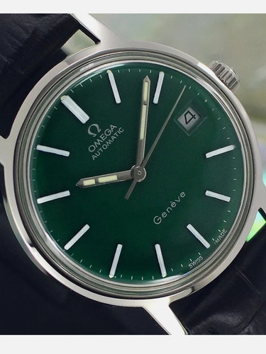 Reloj Omega Geneve (color Hulk)  Automático 