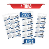 4 Tiras Pila Energizer 2032 X 5 Und