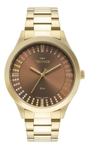 Relógio Technos Feminino Ref: 2036mqe/1m Fashion Dourado