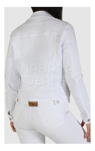 Campera De Jean Nahana Blanca Elastizada