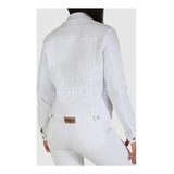 Campera De Jean Nahana Blanca Elastizada