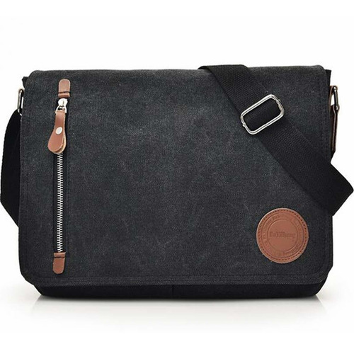 Bolso De Mensajero De Lona Vintage Para Hombres Y Mujer...