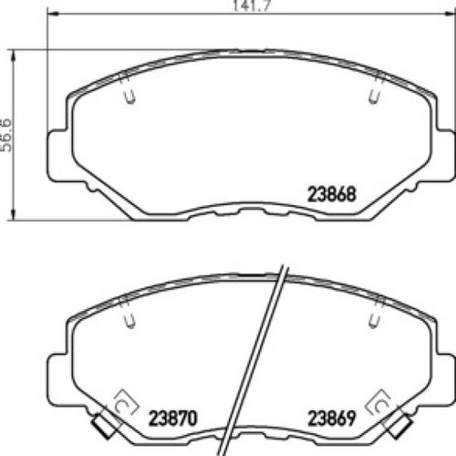 Pastillas Frenos Delantera Honda Pilot 2002-2008 Foto 2