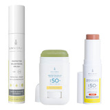 Kit De Protección Facial Primer Solar, Bloqueador En Barra Y