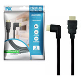 Cabo Hdmi 2.0 90º 4k 3d Ultrahd 19 Pinos Ps4 Xbox 3 Metros L