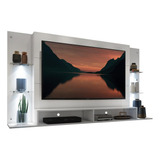 Painel Com Suporte Tv 60 E 4 Leds Vegas Multimóveis V3678 Cor Branco