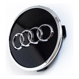 Centro Llanta Para Audi A3 A4 A5 A6 A7 61mm Negro 4m0601170