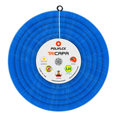 Poliflex Tricapa Azul Voz Y Datos Ent Con Guía 3\u002F4 50 M | Envío gratis