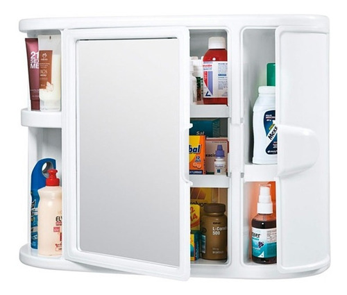 Gabinete Baño Con Espejo Rimax - Blanco