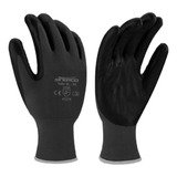 Guante De Nylon Negro Con Nitrilo En Palma Xg