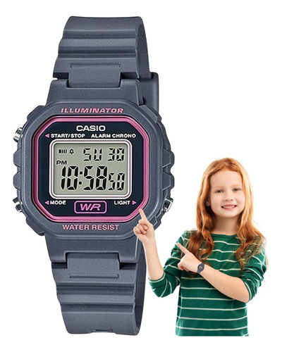 Relógio Casio Infantil Digital Standard Cinza La-20wh-8adf