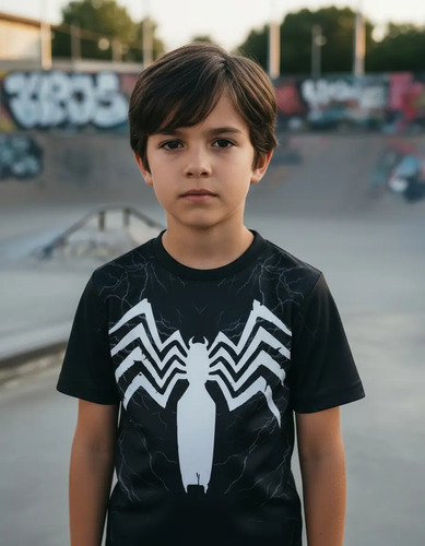Playera Sublimada Infantil Venom Venas