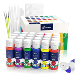 Kit De Pintura Acrílica Profesional 24 Colores 60 Ml Para Ar