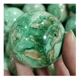 Esfera De Cuarzo Clorita Natural Con Drusa Verde - Decoració