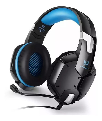 Auricular Gamer Pc Regulador Volumen Y Sonido Envolvente Ps4 Color Azul