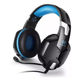 Auricular Gamer Pc Regulador Volumen Y Sonido Envolvente Ps4 Color Azul