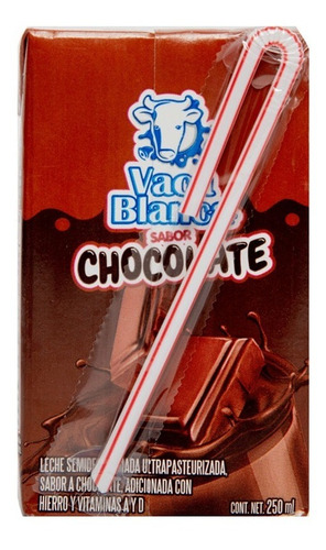 Leche Sabor Chocolate Vaca Blanca, 250 Ml