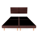 Recamara Base Cama Box Cabecera Cairo Chocolate Individual