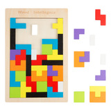 Tetris Rompecabeza Madera Tangram Didactico Juguete Niños