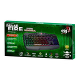 Teclado Gamer Pulse Fire Tghmpf Abnt Preto - ELG