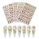 Stickers Para Uñas Mariposas Decoración Uñas X 3 Planchas