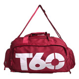 Bolsa Esportiva  Mochila Academia Viagem Impermeável T60 Desenho Do Tecido Liso