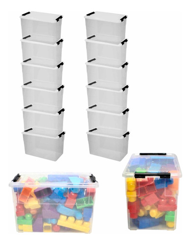 10 Cajas Plásticas Organizadoras Diamante Hogar Negocio10lts