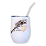 Vaso Térmico Para Mate, Gato Andino, Fauna Chilena