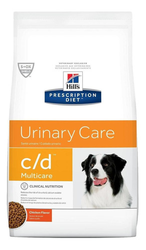 Alimento Hill's Prescription Diet Urinary Care C/d Multicare Para Perro Senior Todos Los Tamaños Sabor Pollo En Bolsa De 17.6lb