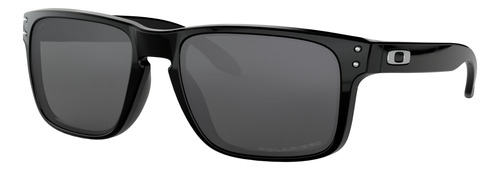 Óculos De Sol Polarizados Oakley Holbrook Standard Armação De O Matter Cor Matte Black, Lente Black De Plutonite Prizm, Haste Matte Black De O Matter - Oo9102