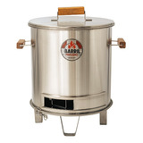 Barril Asador/ahumador/bbq Pequeño Acero Inox Con Accesorios