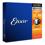 Encordoamento Elixir Cordas 011 Medium Nanoweb Para Guitarra