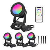 Spot Lights Outdoor, Rgb Landscape Lighting 4xpack 15w ...