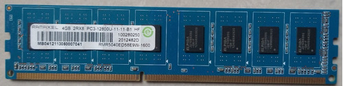 Memoria Ram 4gb 2rx8 Pc3-12800u Para Pc