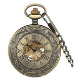 Reloj De Bolsillo Mecánico Manual De Bronce Exquisito