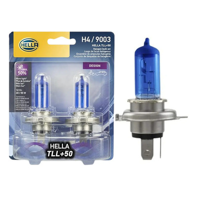 Foco H4 Luz Blanca Tipo Xenon Premium 60-55w 2 Focos Hella | MercadoLibre