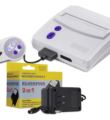 Fuente De Poder Transformador Super Nintendo 220v Adaptador 