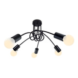 Lampara Araña 5 Luces Vintage Techo Living Cocina Led E27