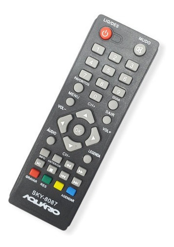 Controle Remoto De Conversor Digital Aquario Dtv-4000, 7000s