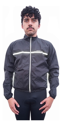 Chaqueta Rompevientos Impermeable Reflectiva Ciclismo