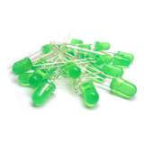 20 Unidades Led Difuso Verde 5mm Para Arduino