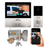 Kit Interfone Monitor Camera Hd + Fechadura Reversivel +cabo