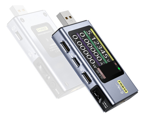 Voltímetro Digital Portátil Amperímetro Usb Tester Tipo-c