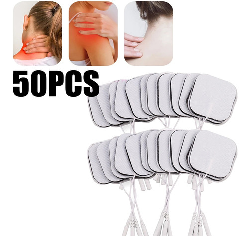 50 Almohadillas Adhesivas De Gel De Estimulación Con Electro