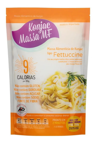 Fettuccine Massa Konjac Mf - 9 Calorias Por 100g