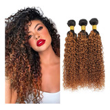 Paquetes De Cabello Humano 1b/30 Ombre Kinky Curly Mechones